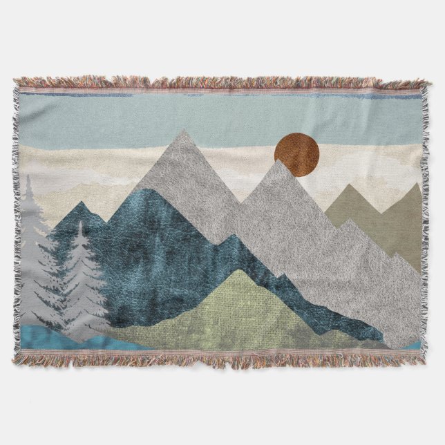 Manta Cielo de rayas de montaña (Anverso)