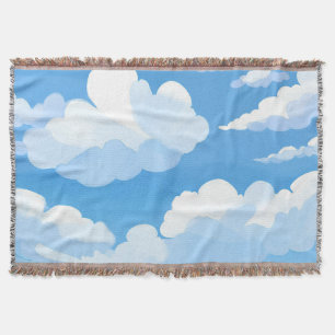 Manta Cielo Lleno de Nubes   Pintura de Cielo Azul al Ac
