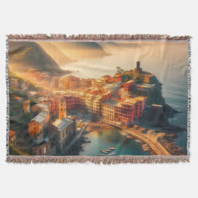 Manta Cinque Terre Beach Italia Viaje a Europa Vieja (Anverso)