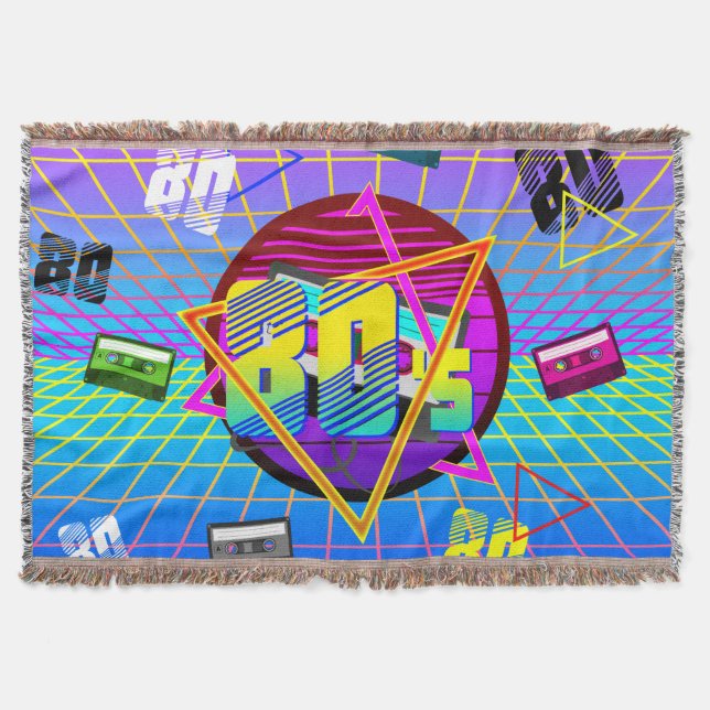 Manta Cinta de Casete Retro de los 80 Old School (Anverso)