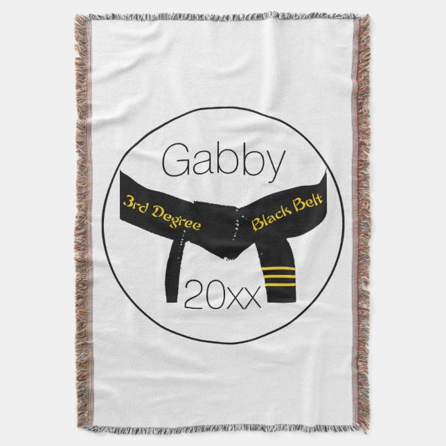 Manta Cinturón negro de tercer grado de artes marciales (Frente vertical)