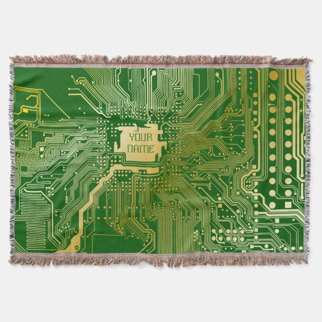 Manta Circuito monograma Motherboard Electronics Chip Te (Anverso)