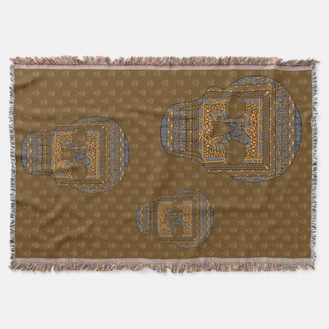 Manta Círculo de cráneo de Halloween (Anverso)