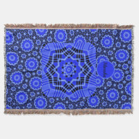 Círculos azules Resumen Flor Funda de empuje