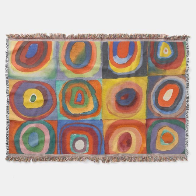 Manta Círculos Concéntricos de las plazas de Kandinsky (Anverso)