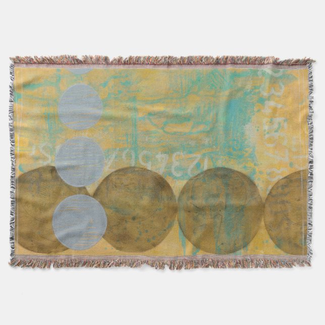 Manta Círculos oscuros y grises con números (Anverso)