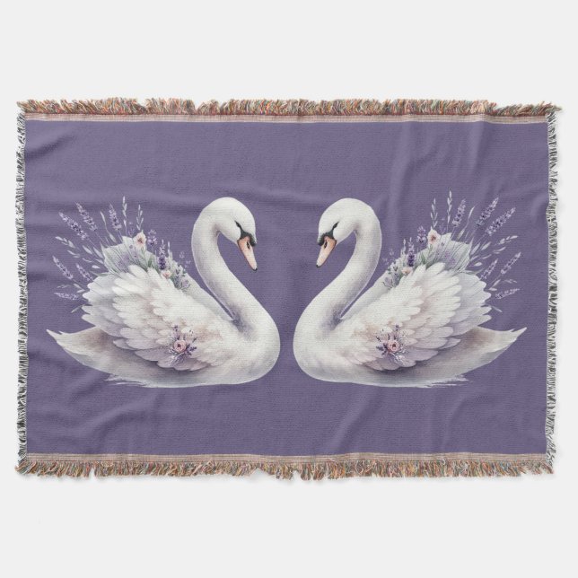 Manta Cisne acuático con Florencia Lavender (Anverso)