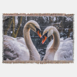 Manta Cisnes románticos en un país maravillosamente inve