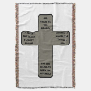 Manta Cita cruzada de oración de la serenidad