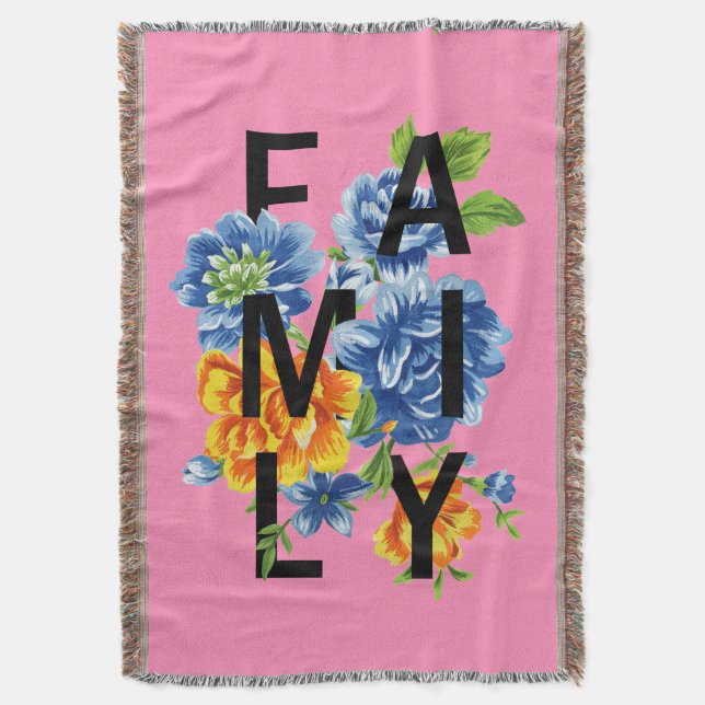 Manta Cita de familia floral (Frente vertical)