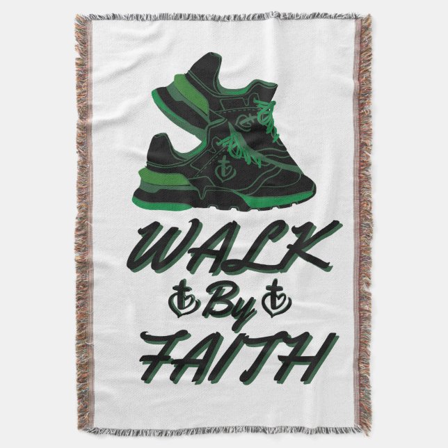 Manta Cita De La Biblia Camina Por La Fe (Frente vertical)