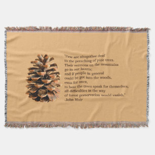 Manta Cita De Pine Cone Y John Muir