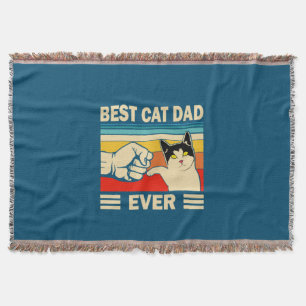 Manta Citas de abuelo Mejor Papá Gato