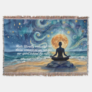 Manta Citas de Yoga Meditación Noche Estrellada Cielo Lu