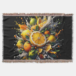 Manta Citrus Explosion Throw Blanket