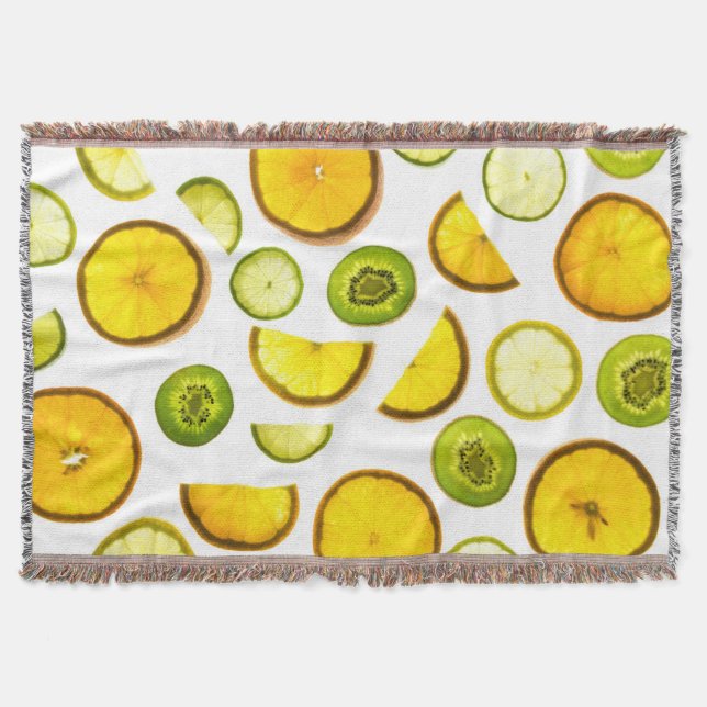 Manta Citrus Fruits Throw Blanket (Anverso)