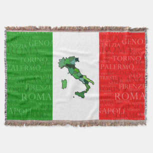 Manta Ciudades, mapa, y bandera de Italia