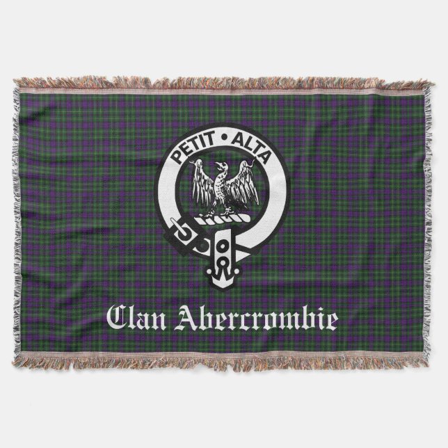 Manta Clan Abercrombie Escudo Badge & Tartán (Anverso)