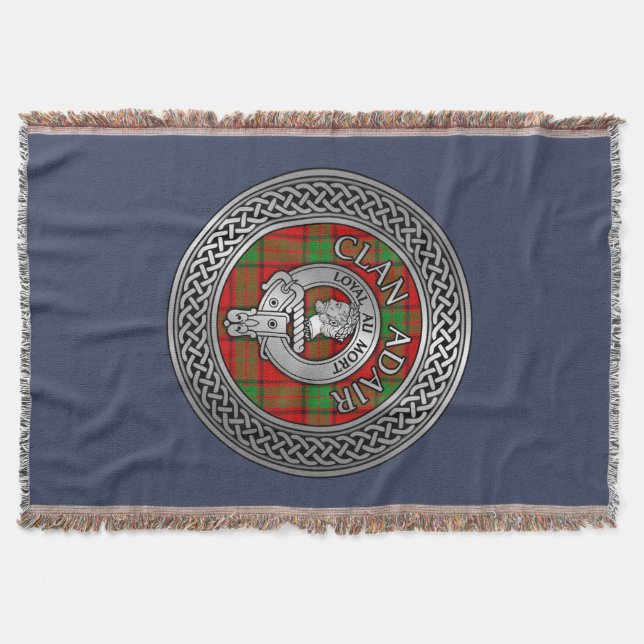 Manta Clan Adair Escudo y Tartan Knot (Anverso)