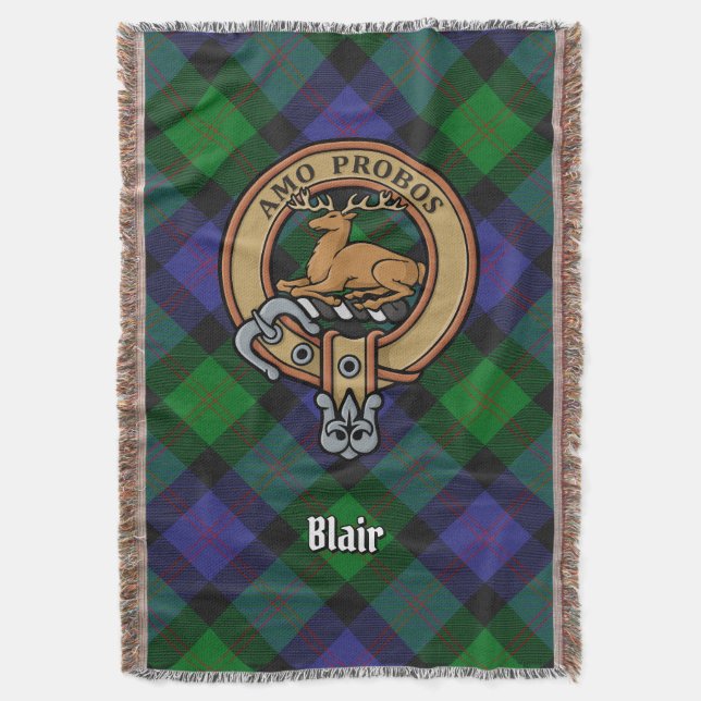 Manta Clan Blair Crest over Tartan (Frente vertical)