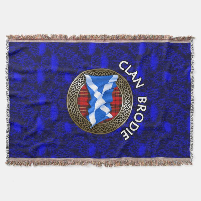 Manta Clan Brodie Tartan Knot & Flag (Anverso)