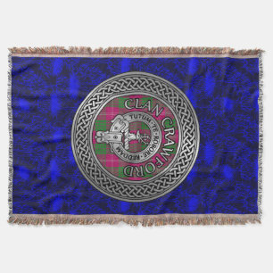 Manta Clan Crawford Escudo y Tartan Knot