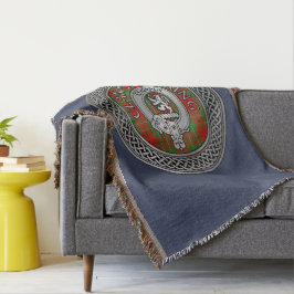 Manta Clan Cumming Escudo & Tartan Knot Throw Blanket