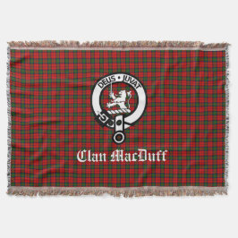 Manta Clan escocés MacDuff Tartán y placa Escudo