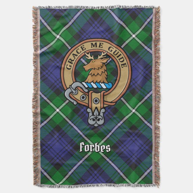 Manta Clan Forbes Crest over Tartan (Frente vertical)