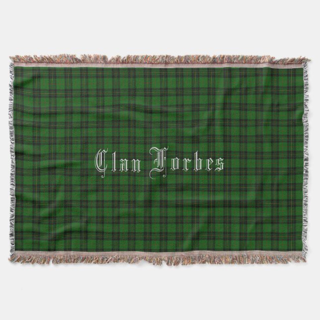 Manta Clan Forbes Tartan Throw Blanket (Anverso)