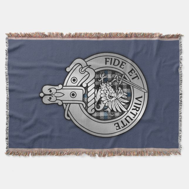 Manta Clan Gladstone Escudo y Tartán (Anverso)