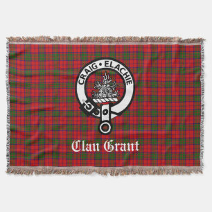 Manta Clan Grant Escudo Badge y Tartán