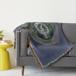 Manta Clan Gunn Escudo & Tartan Knot Throw Blanket