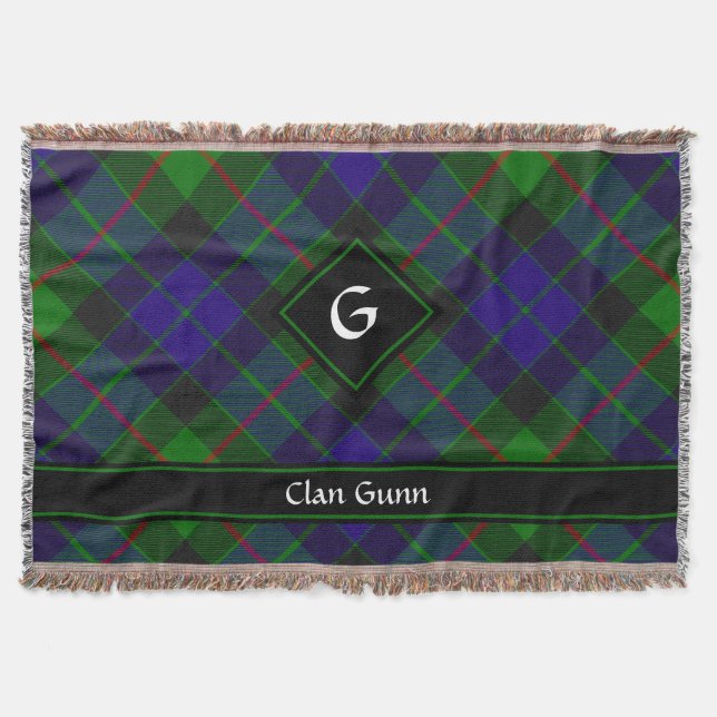 Manta Clan Gunn Tartan Throw Blanket (Anverso)