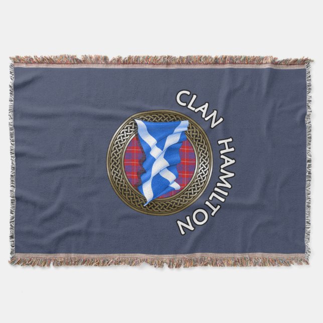 Manta Clan Hamilton Tartan Knot & Flag (Anverso)