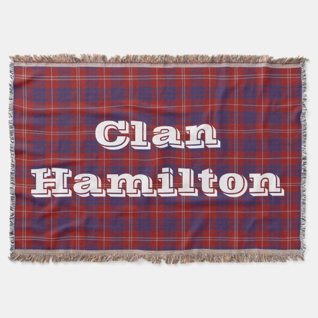 Manta Clan Hamilton Tartan Throw (Anverso)