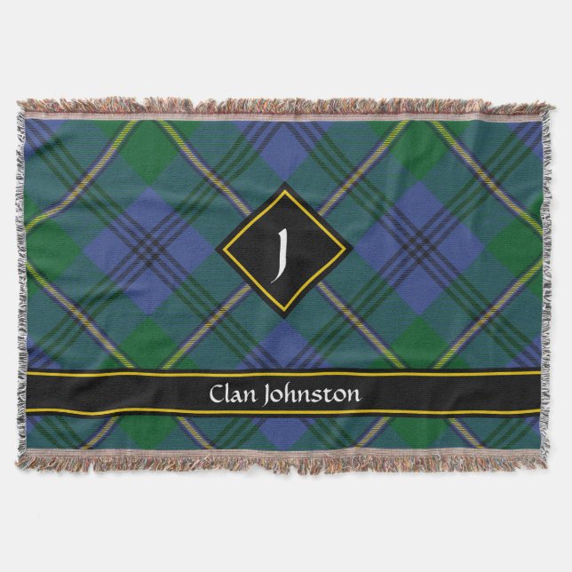 Manta Clan Johnston Tartan Throw Blanket (Anverso)