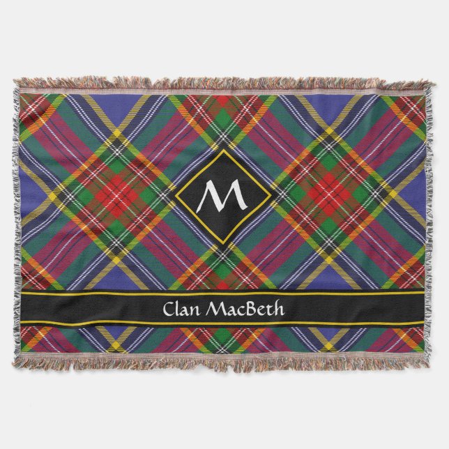 Manta Clan MacBeth Tartan Throw Blanket (Anverso)