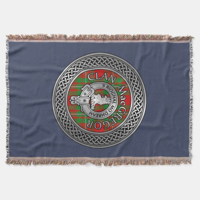 Manta Clan MacGregor Escudo & Tartan Knot (Anverso)