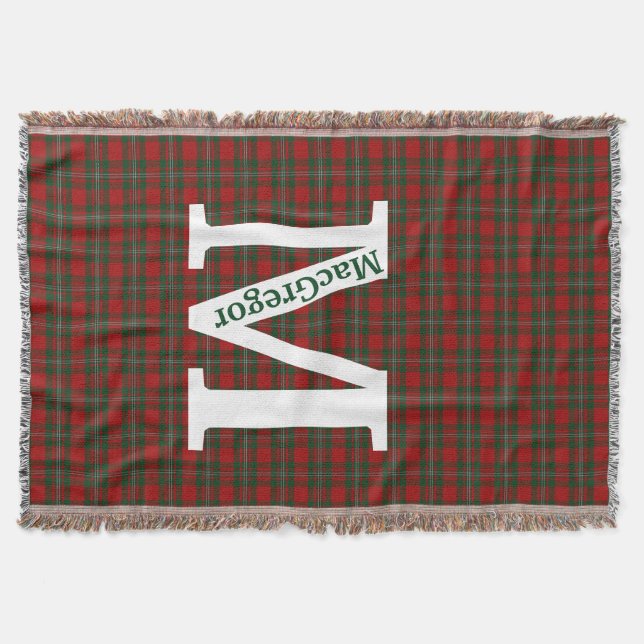 Manta Clan MacGregor Tartan Plaid Personalizado (Anverso)