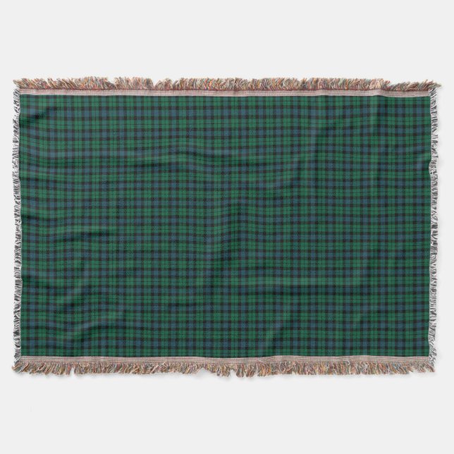 Manta Clan MacKay Green y Blue Scottish Tartan (Anverso)