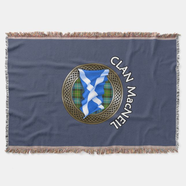 Manta Clan MacNeil Tartan Knot & Flag (Anverso)