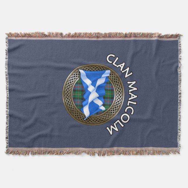 Manta Clan Malcolm Tartan Knot & Flag (Anverso)
