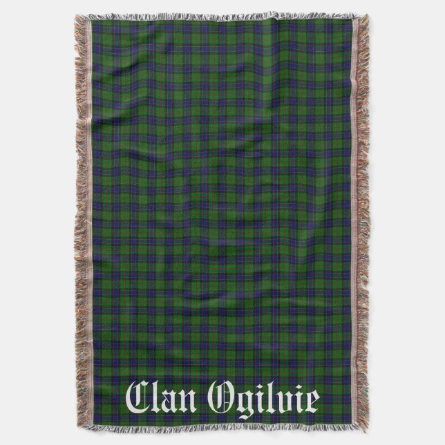 Manta Clan Ogilvie Tartan Plaid (Frente vertical)