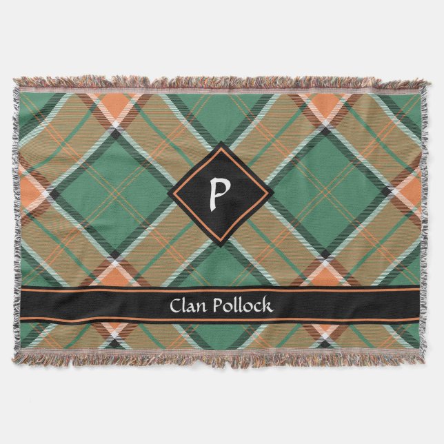 Manta Clan Pollock Tartan Throw Blanket (Anverso)