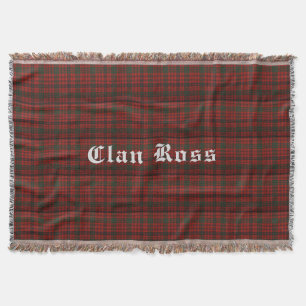 Manta Clan Ross Tartan Throw Blanket