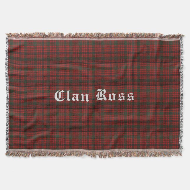 Manta Clan Ross Tartan Throw Blanket (Anverso)