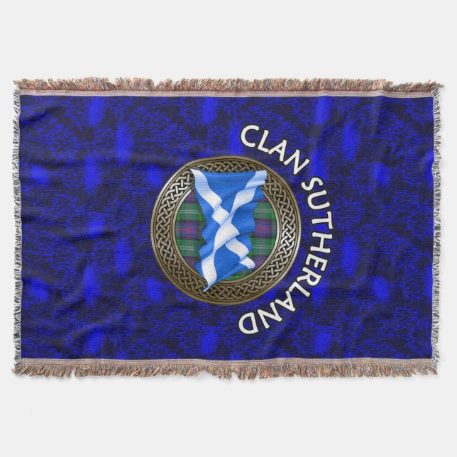 Manta Clan Sutherland Tartan Knot & Flag (Anverso)