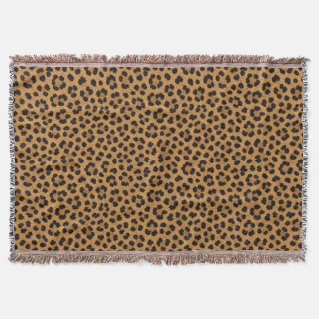 Manta clásica estampada con cheetah (Anverso)