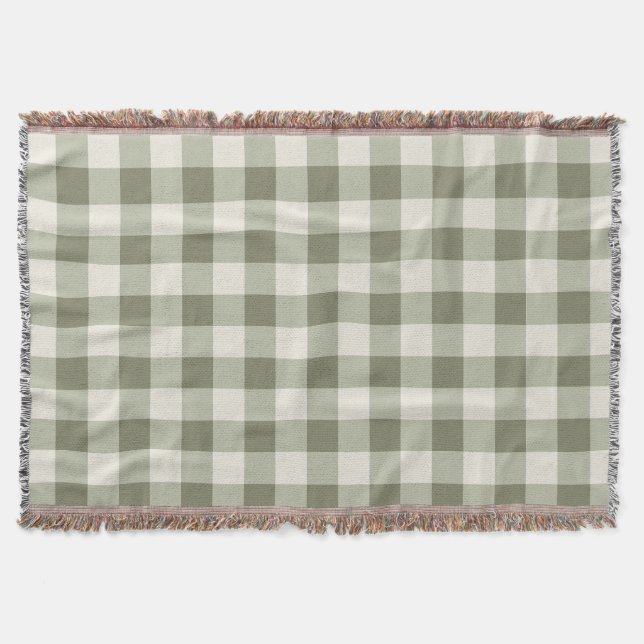 Manta Clásico Green Farmhouse Gingham Style (Anverso)